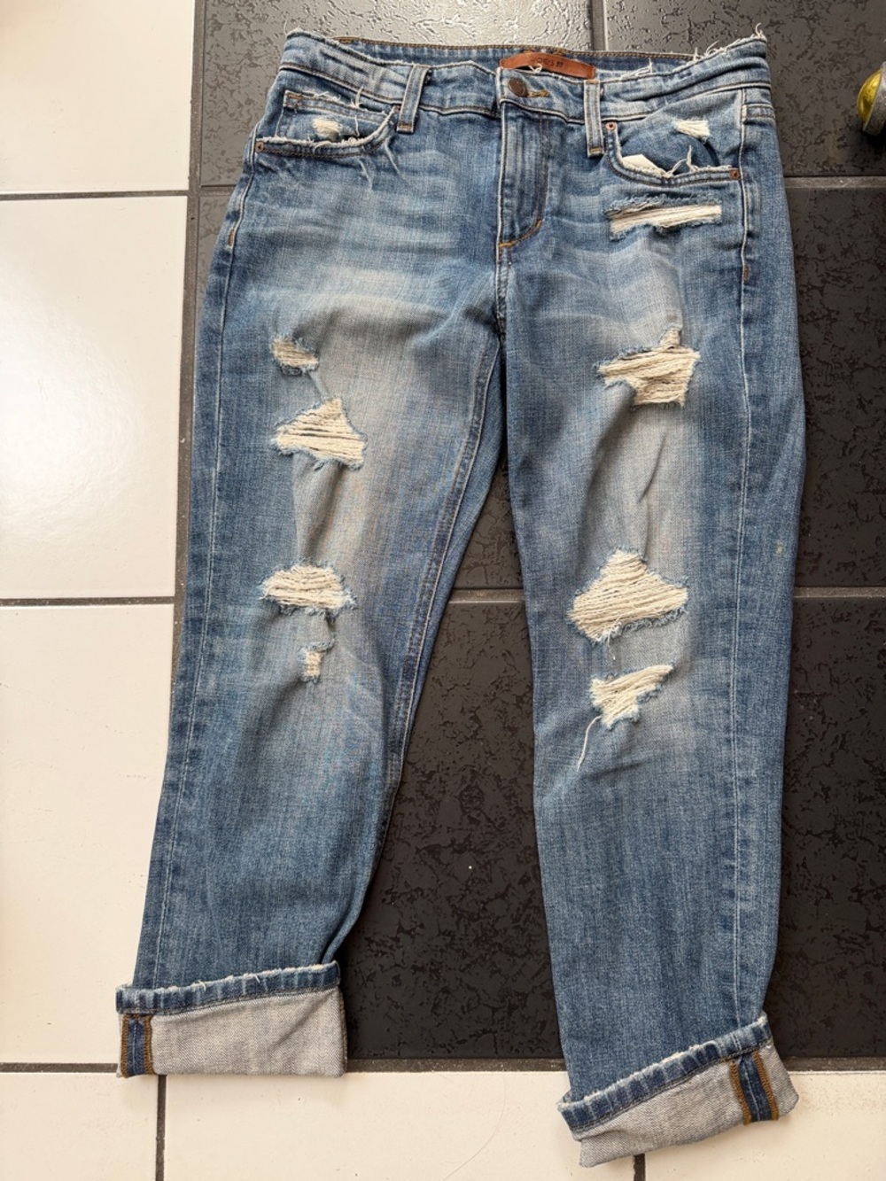 Joe's Jeans Women's Light Blue Distressed Boyfriend Jeans